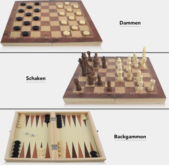 Windsor CheckMate Schachbrett - Schach und Backgammon Set