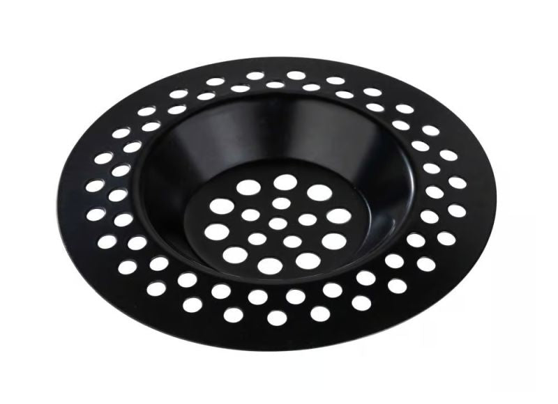 WENKO Edda Abflusssieb, 2er-Set – Ø 7 cm – Edelstahl – Schwarz