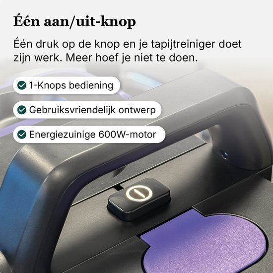 Motionflow Teppichreiniger Go! – Leistungsstarker Flecken- und Polsterreiniger mit 16 kPa – Reinigungsgerät für Sofas, Fußböden, Autos und Teppiche – Teppichreiniger