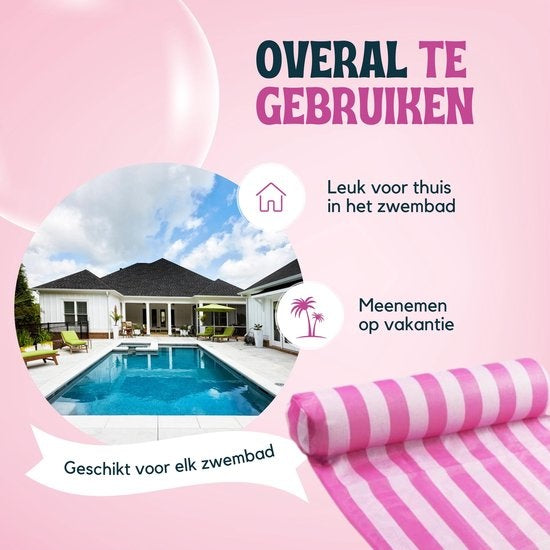 Travelly - Luxus-Wasserhängematte - Hängematte - Luftmatratze - Luftmatratze Pool - Wasserspielzeug - Wasserhängematte - Pink
