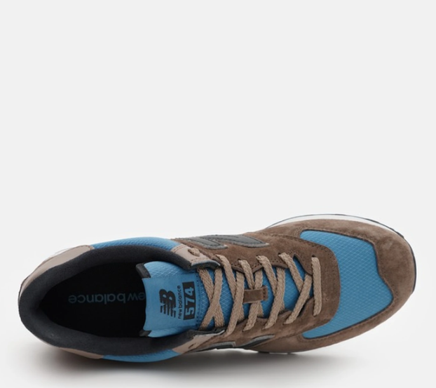 New Balance 574 Sneaker – Marineblau/Weiß – Wildleder und Mesh – Größe 40