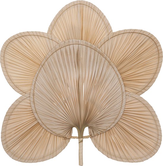 Atmosphera Selma Wanddekoration Palmblatt 70 x 4 x 70 cm – Naturfarben