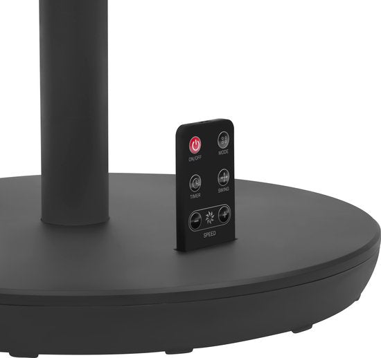 VONROC BREEZE Fan - leiser Bodenventilator - 88cm - Inkl. Fernbedienung - 3 Geschwindigkeiten - Swing-Funktion - 180° schwenkbar - schwarz