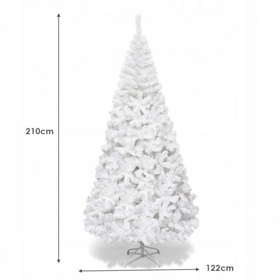 Künstlicher Weihnachtsbaum Coast - mit Ständer - PVC - Metall - 210 cm - weiß