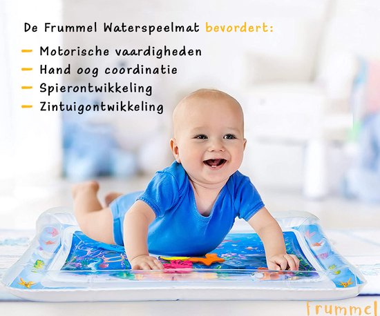 Frummel Wasser Spielmatte Baby - Wassermatte - Spielmatte - Aufblasbar - Wasserspielzeug Baby - Geschenk für die Mutterschaft - Baby Hai
