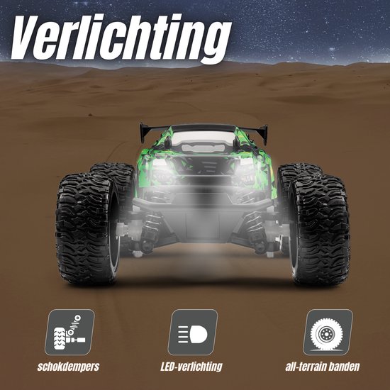 Vertrex Outlander RC Controllable Car - Ferngesteuertes Rennspielzeug - Erwachsene & Jungen - für draußen - Funkferngesteuert - Grün