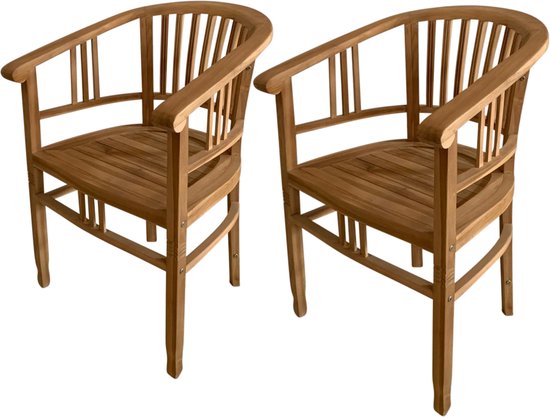 AXI Talia Teak-Gartenstühle – Gartenstühle aus Holz – 2er-Set – 100 % Teakholz – Tragkraft 180 kg – Garten, Terrasse oder Balkon