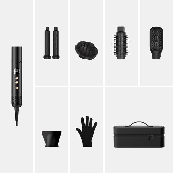 MAE® Airstyler PRO II + Diffusor – 6-in-1-Multistyler mit Lockenstab, Föhn, Lockenbürste und Glättbürste