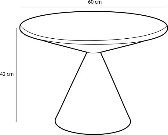 Mica Decorations - Royale Beistelltisch - H42 x Ø60 cm - Metall - Schwarz
