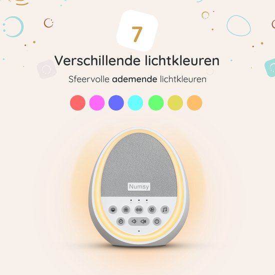 Numsy Calm White Noise Machine Baby - Weißes Rauschen Maschine