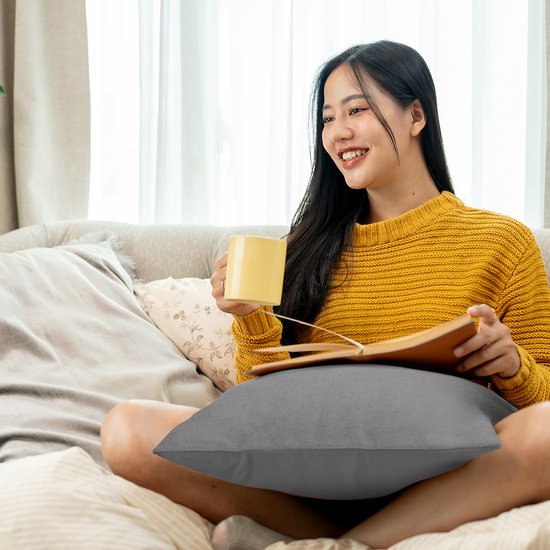 Auronic Heat Pillow - Classic - 45x60 - Kabellos - Wiederaufladbar - Elektrisches Kissen - Infrarot - Grau