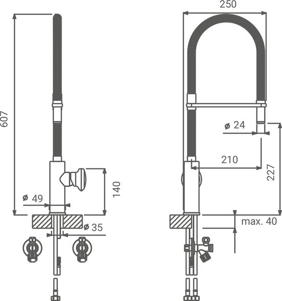 Boretti Maggiore Mischbatterie 61cm