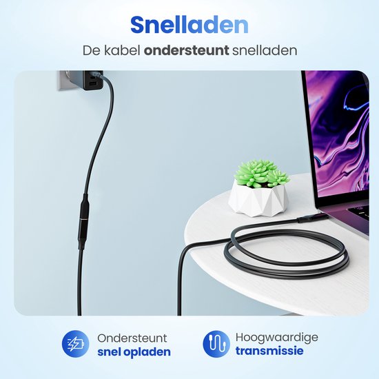Garpex® USB-C-Verlängerungskabel - USB-C-Kabel - USB-C-zu-USB-C-Kabel - USB 3.1 Typ-C-Verlängerungskabel - 1 Meter