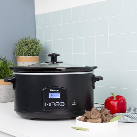 Tristar Slow Cooker 180 W – VS-3920 – 4,5 l – Keramik-Inneneinsatz – Schwarz