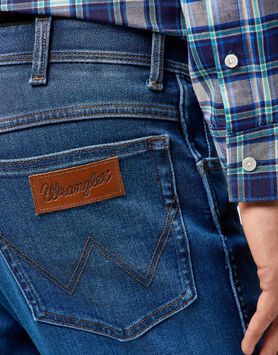 Wrangler Texas Medium Stretch Straight Jean - Grüner Ton - Größe 30×32