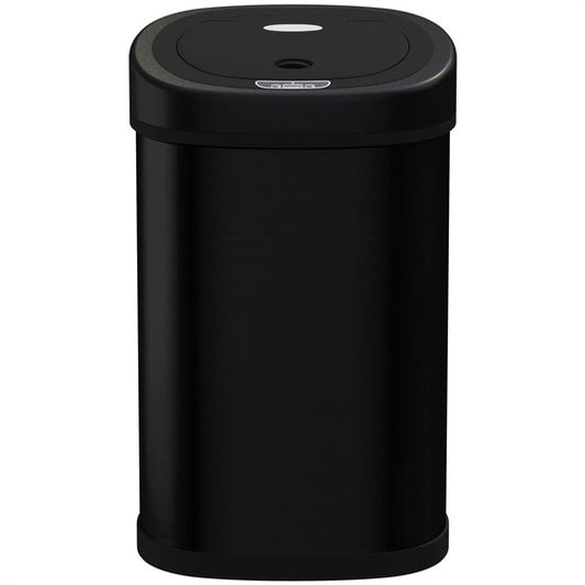 Avalo - Abfalleimer mit Sensor 50L - Edelstahl - Soft Close/ Fingerabdrucksicher/ Hygienisch - Schwarz
