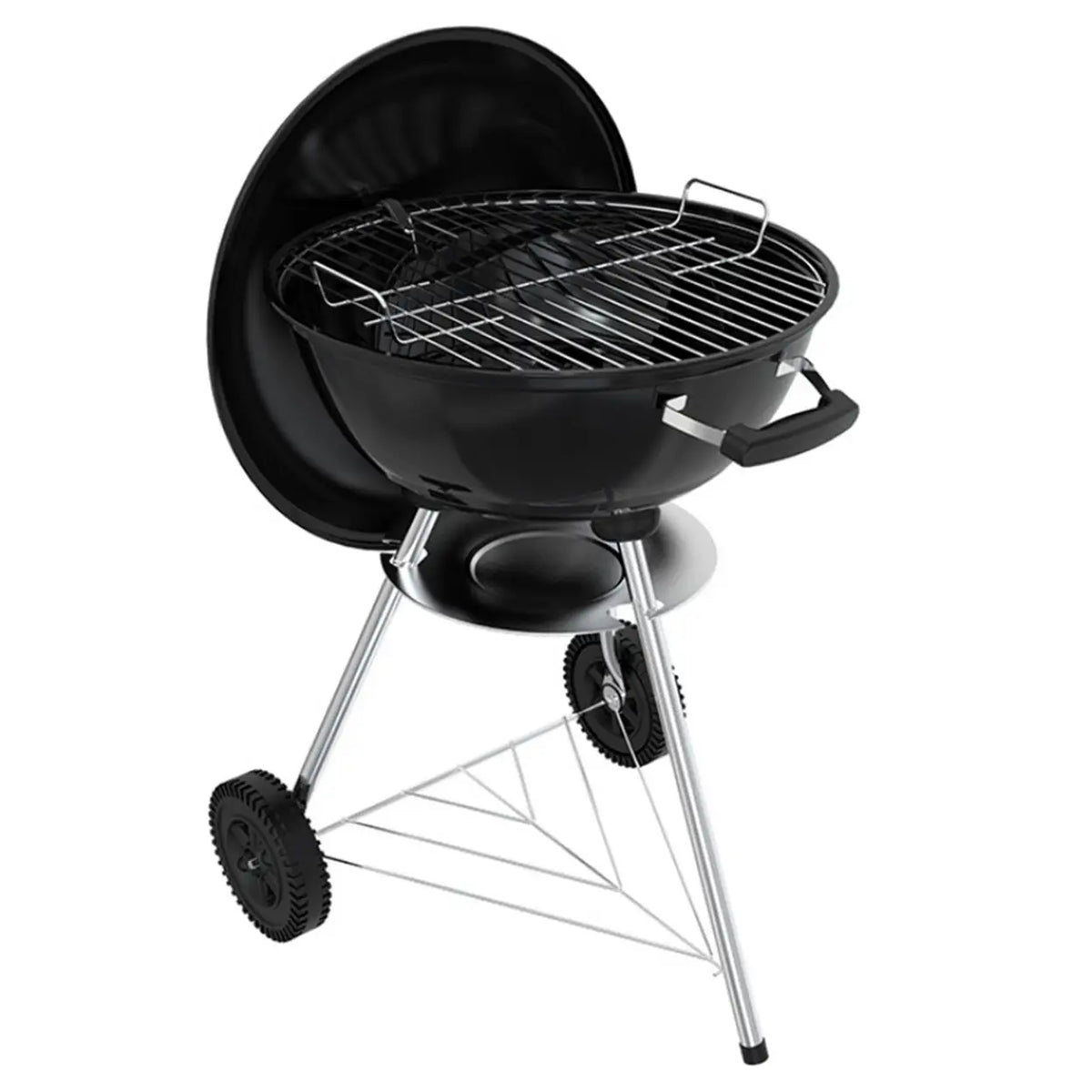 Huacan Holzkohlegrill – Großformat – Tragbarer Außengrill – Verstärkte Konstruktion – Schwarz