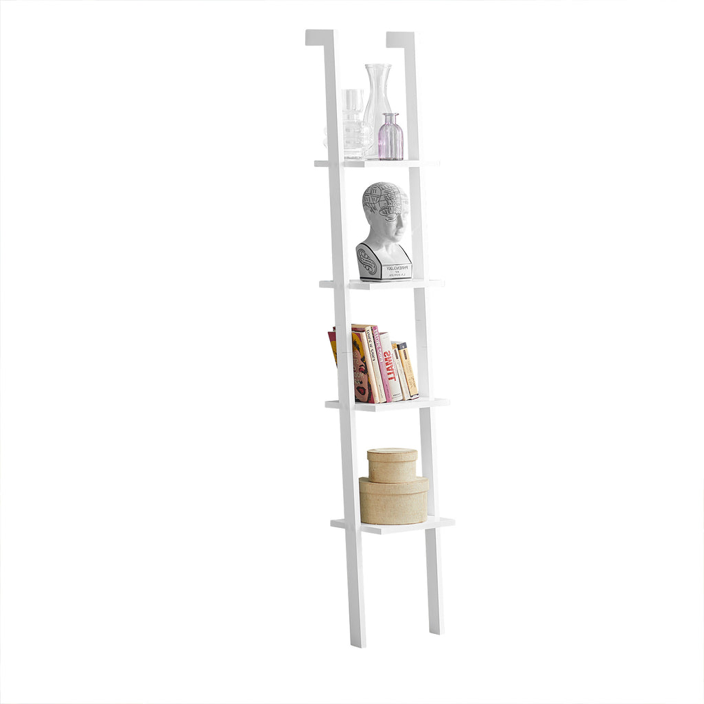 SoBuy Leiterregal FRG15-W – Weiß – 4 Regalböden – 33 x 23 x 180 cm