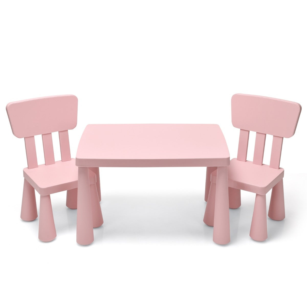Coast Kindertisch mit 2 Stühlen - Multifunktionales Kindermöbel-Set zum Malen, Essen & Lernen - Pink