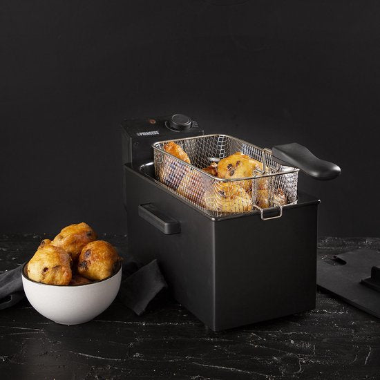 Princess Fritteuse – 3 Liter – Kaltzone – Fritteuse – 2000 W – Einstellbarer Thermostat – Schwarz – 182727