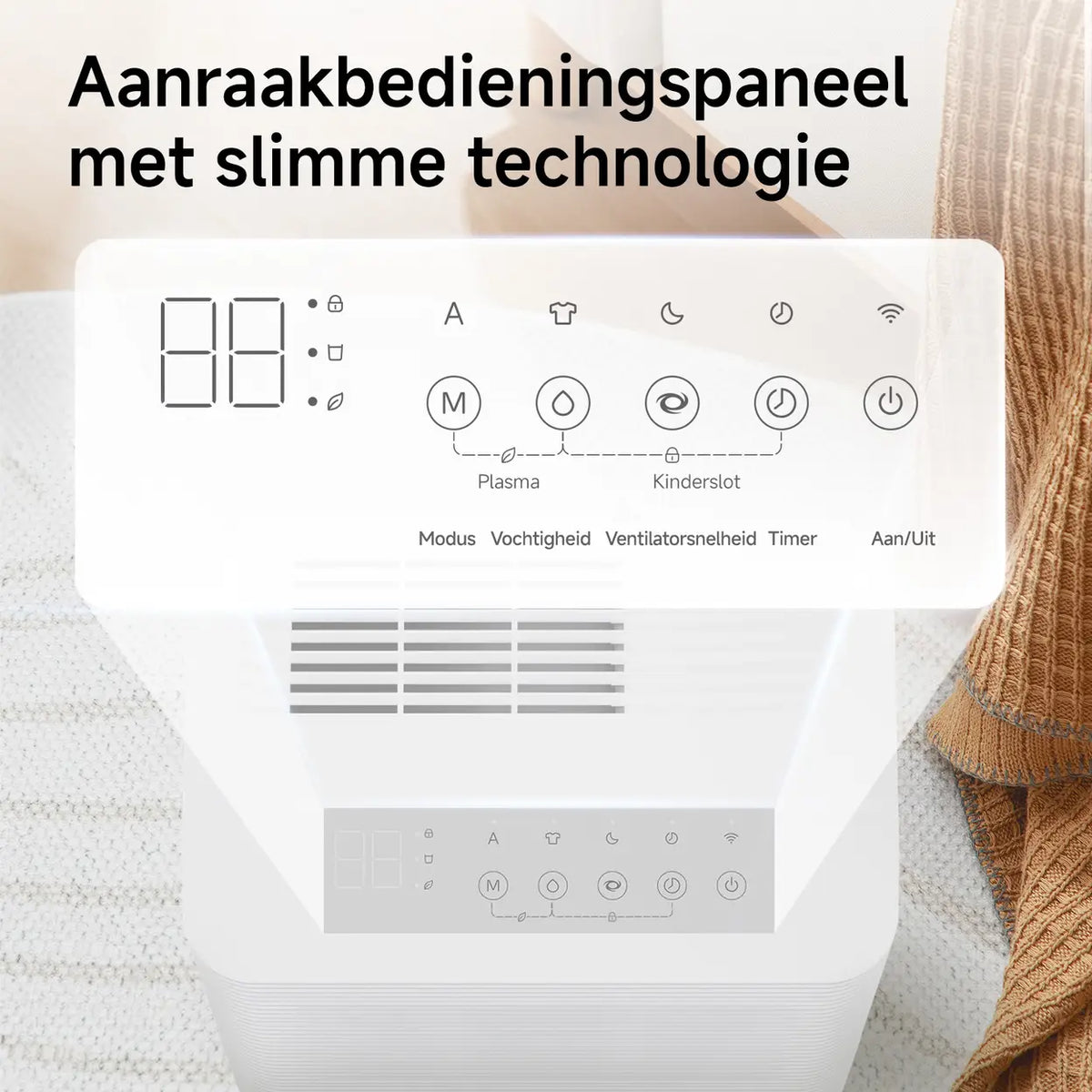 VINO Smart-Luftentfeuchter – 12 l/Tag – WLAN – 1,8-l-Tank – weiß