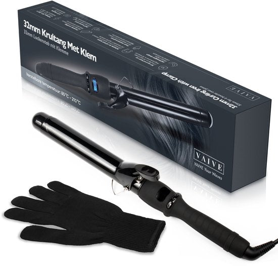 Vaive Lockenstab mit Klemme - 32MM - Lockenstäbe - Lockenwickler - Lockenstab