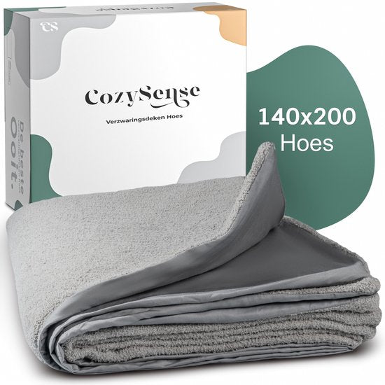 CozySense® Deckenbezug 140x200 - Doppelseitiges Material - für jede Jahreszeit - 360°-Reißverschlusstechnik - hypoallergen & OEKO-TEX® - Grau