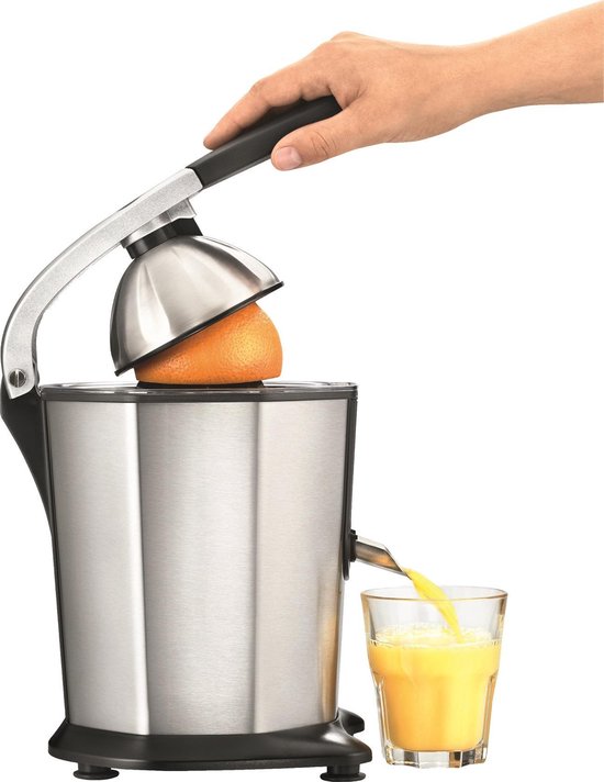 Solis - Citrus Juicer 8453 - Elektrische Orangenpresse - Stahl - 160 Watt - Silber/Schwarz
