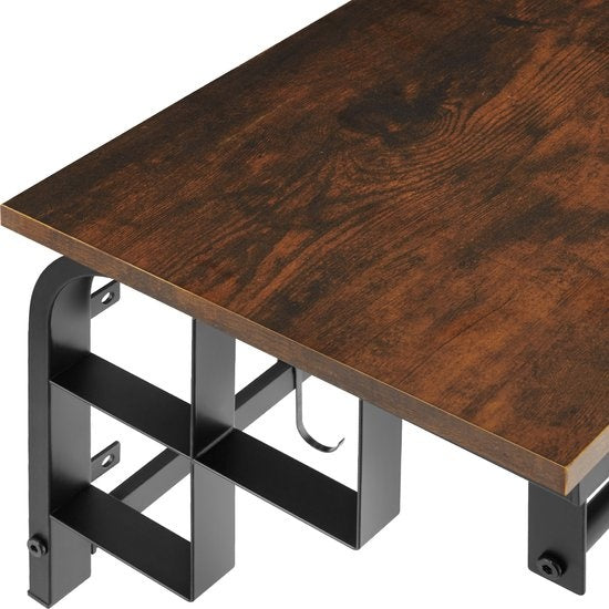 tectake - Wandgarderobe mit Hutablage Westwood - industrial dark - 404433