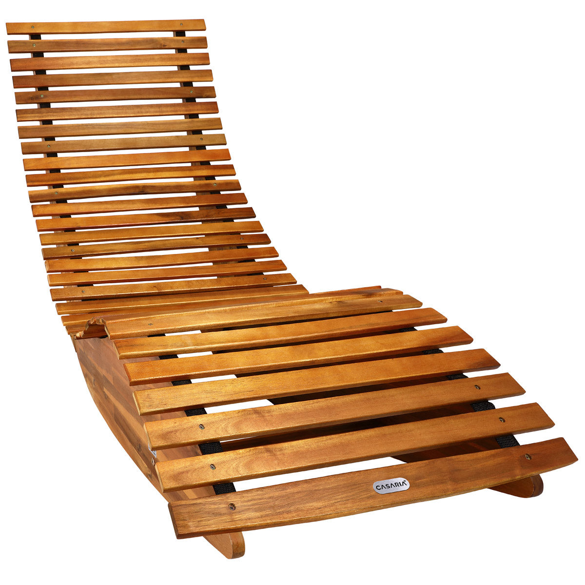 Casa Ergonomische Sonnenliege - Akazienholz FSC zertifiziert - 2 STÃœCK - 150x60x93cm