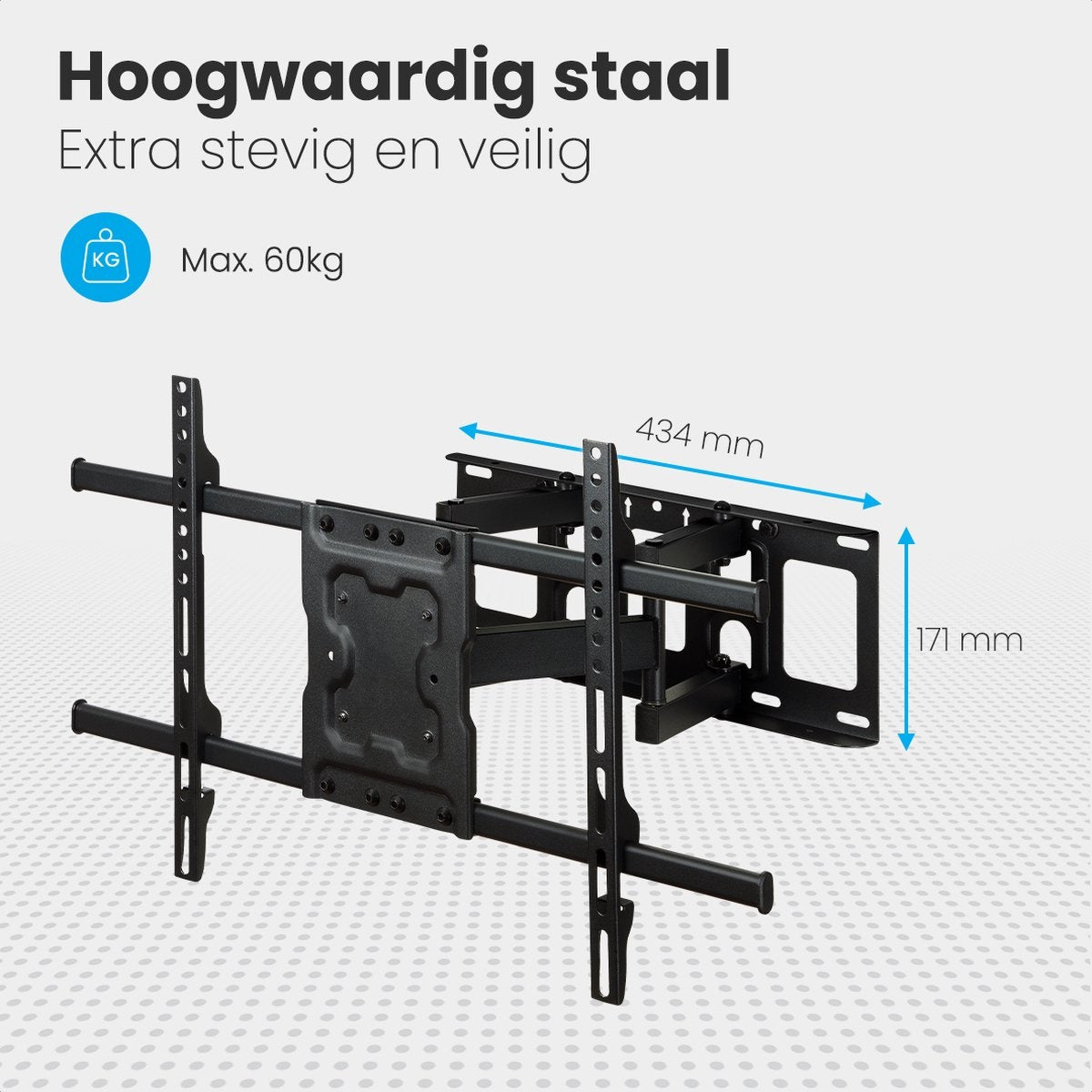 Auronic TV-Halterung - drehbar und neigbar - 37 bis 70 Zoll - bis zu 60 KG - Schwarz