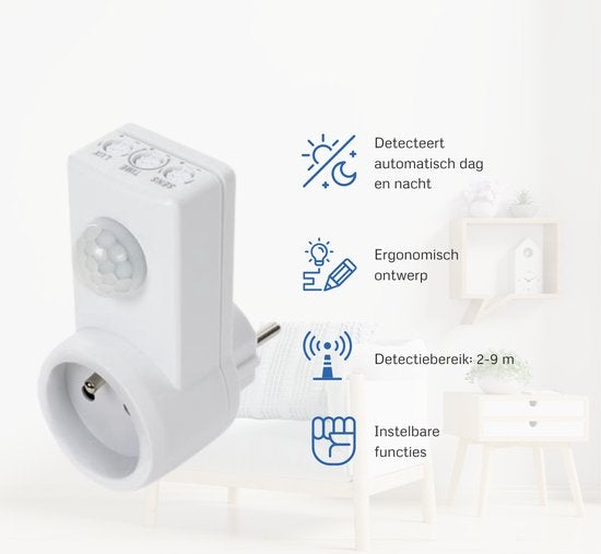 Perelstecker mit Bewegungsmelder - Pin Erde