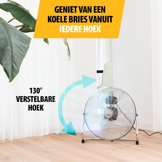 Tristar Metall-Standventilator 50 cm – 3 Stufen – Boxventilator – 130° verstellbar – starker Luftstrom – VE-5885