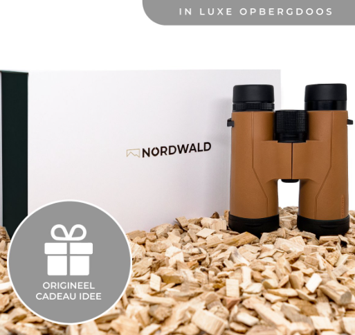 Nordwald 10x42 Fernglas – Cognac – mit Smartphone-Adapter
