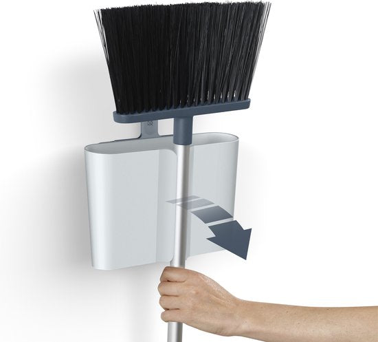 Joseph Joseph - CleanStore Kehrmaschine Teleskop mit Wandhalterung - Kunststoff - Blau