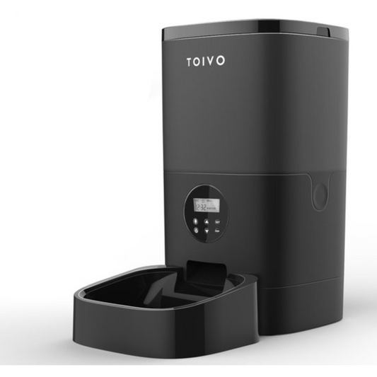 Toivo - Automatischer Futterspender - 4L Pro - für Katzen und Hunde - mit Batterie - Schwarz