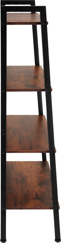 tectake - Wandregal Leiterregal Bücherregal - Chatham industrial dunkelbraun - 404702