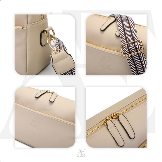 Aramae® - Umhängetasche Damen - Umhängetaschen - Umhängetasche - Handytasche - Matt Beige
