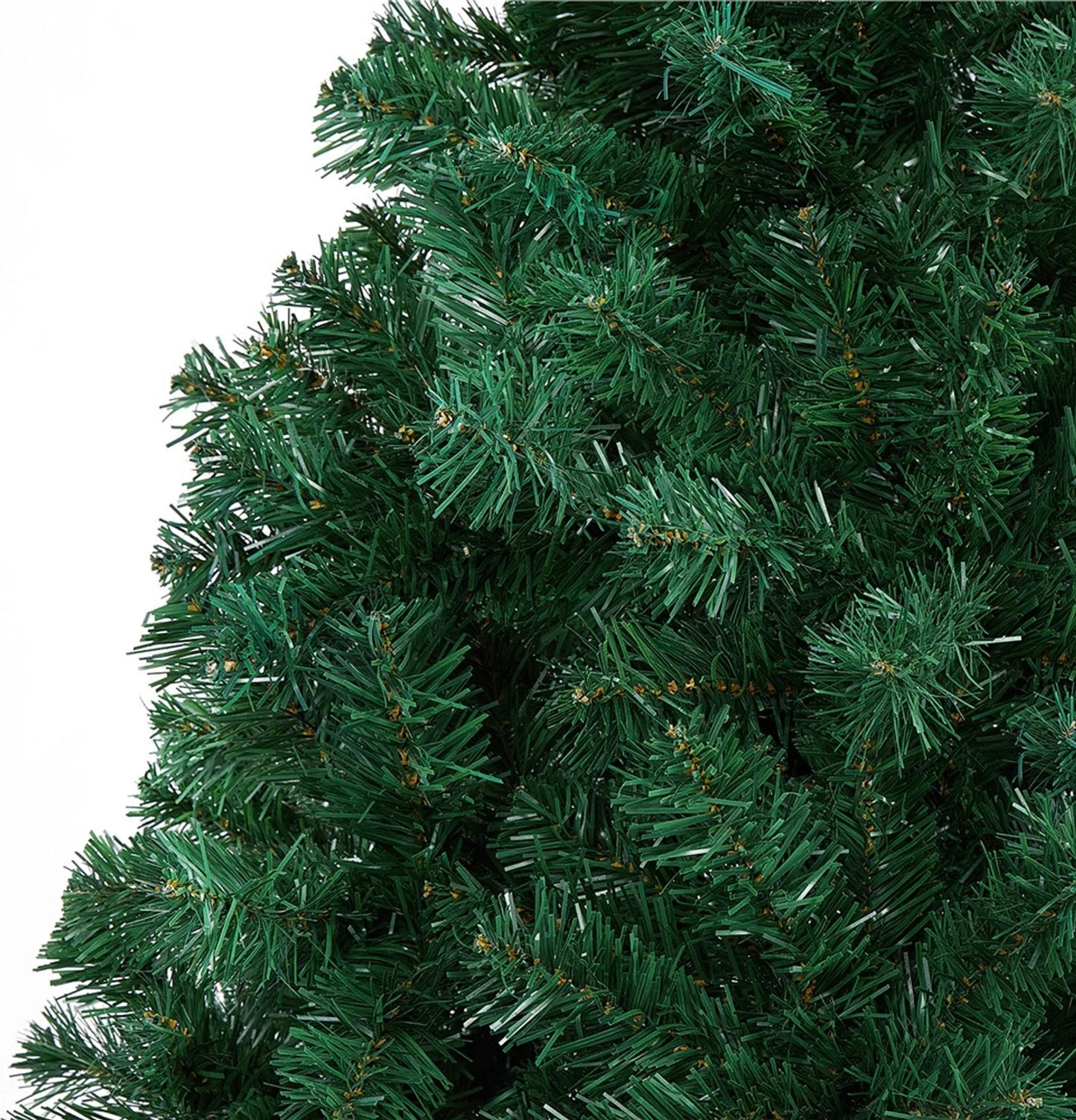 Yaheetech Künstlicher Weihnachtsbaum Fichte - 183 x 110 x 110 cm - Mit 598 Zweigen und klappbarem Metallsockel und schützenden Gummikappen - Für Wohnzimmer und Urlaub - Grünes PVC und Metall