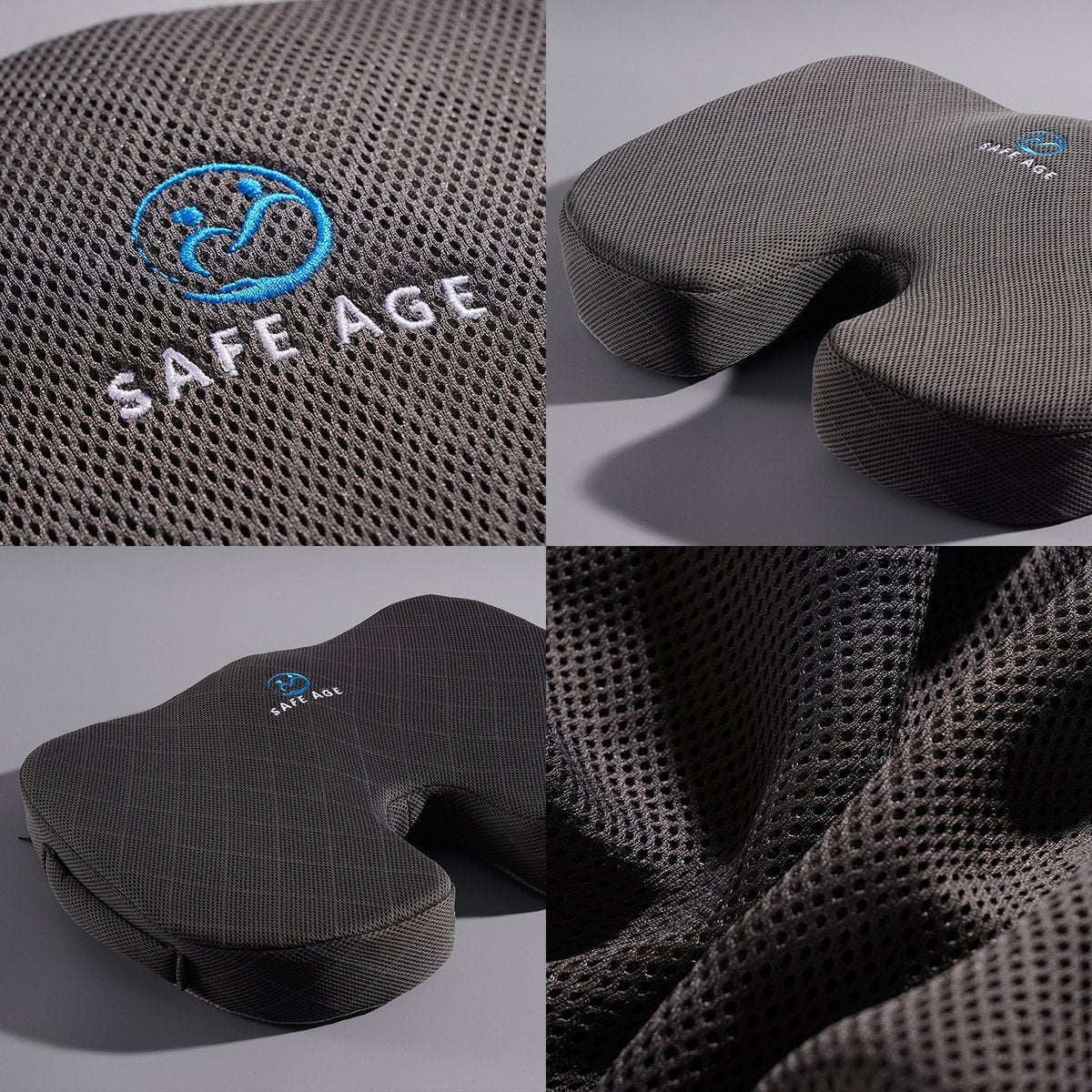 SafeLife Sitzkissen orthopädisch & ergonomisch - Steißbeinkissen - Keilkissen - ergonomisches Sitzkissen