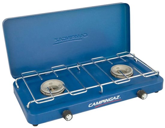 Campingaz Base Camp Campingkocher - 2 Brenner Camping Gaskocher - 2x 1600 Watt - blau