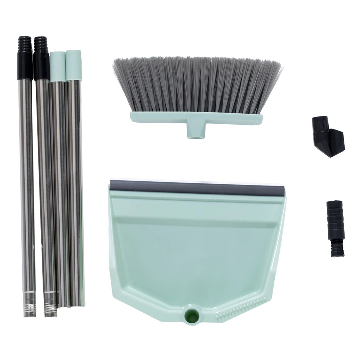 Handkehrset Blau – 70 cm Stiel – 25,5 cm breite Kehrschaufel – 80 mm Borsten
