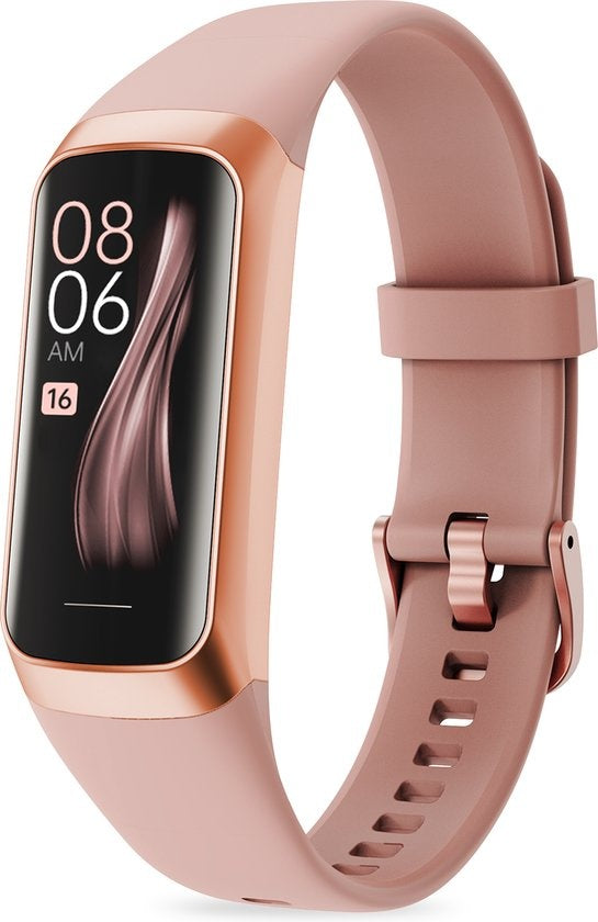 FITAGE - Smartwatch - Aktivitätstracker & Schrittzähler – IP67 wasserdicht – 14 Tage Batterielaufzeit - Pink