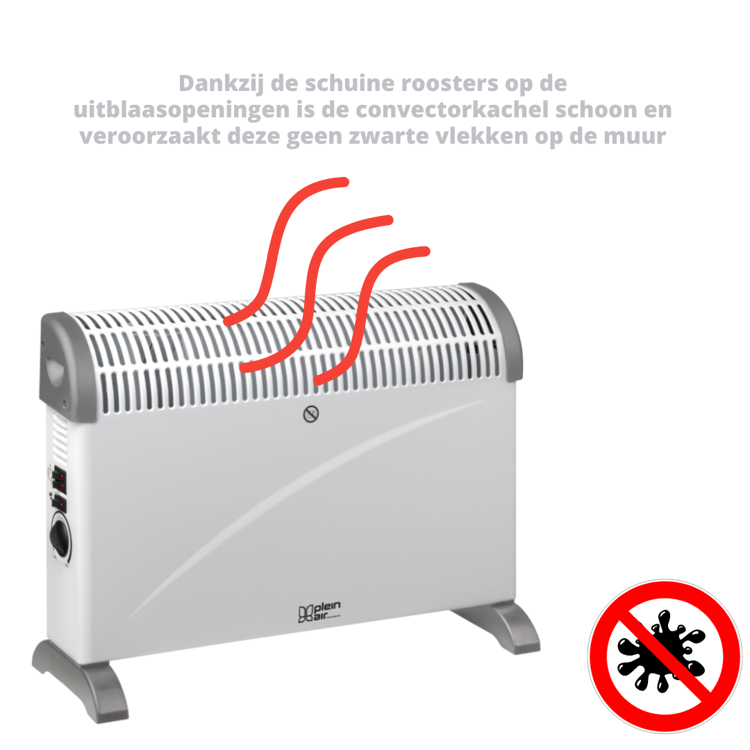 Plein Air Elektroheizgerät - 750/1500/2000W - 25m² - Weiß