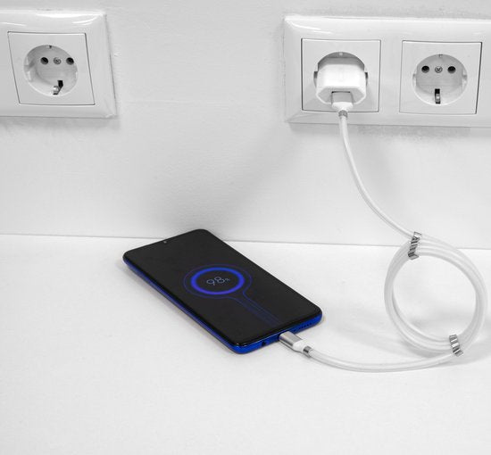 Grundig USB-C-Kabel - Magnetisch - 1 Meter - Weiß