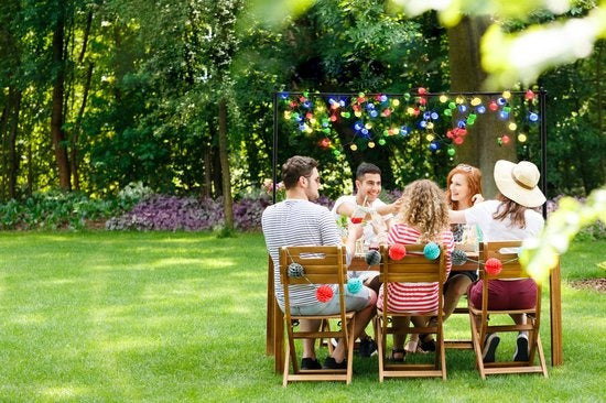 Arti Casa Tischstange - Dekorationsrahmen - mit Klemmen - für Blumen, Ballons, Lichter und Pflanzen - Hochzeitsbogen - Metall - Schwarz