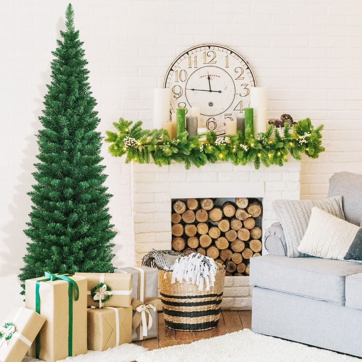 Künstlicher Weihnachtsbaum Coast Pencil Shape - PVC - 180cm mit 400 Spitzen