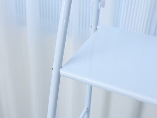 Herzberg Home & Living Herzberg Hg-03299: 3-stöckiges Regal für Waschmaschine und Badezimmer mit Handtuchhalter, schwarz