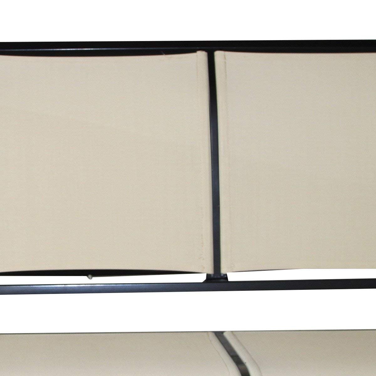 Coast Hollywood Swing Gartenschaukel Schaukelbank Gartenliege mit Sunroed 3-Sitzer-Braun