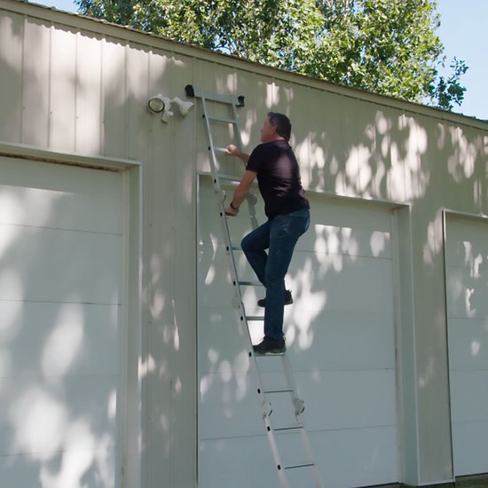 Hammersmith SuperLadder – Die Universalleiter – multifunktionale Leiter aus Flugzeugaluminium – bis zu 3,4 m – 12 Sprossen – mit rutschfesten Gummifüßen
